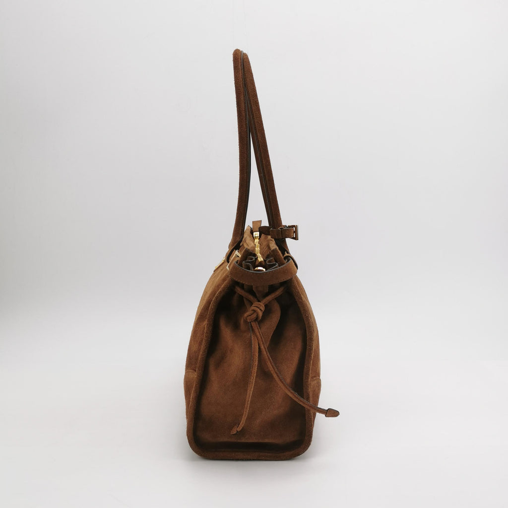 Prada Bonnie Large Suede Brown