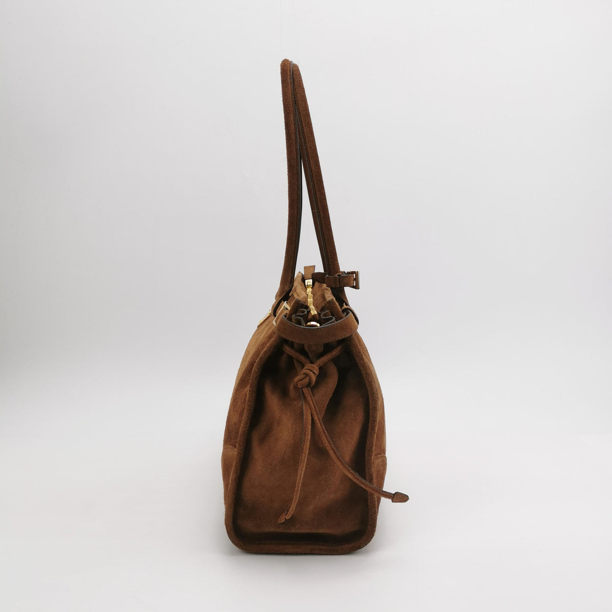 Prada Bonnie Large Suede Brown