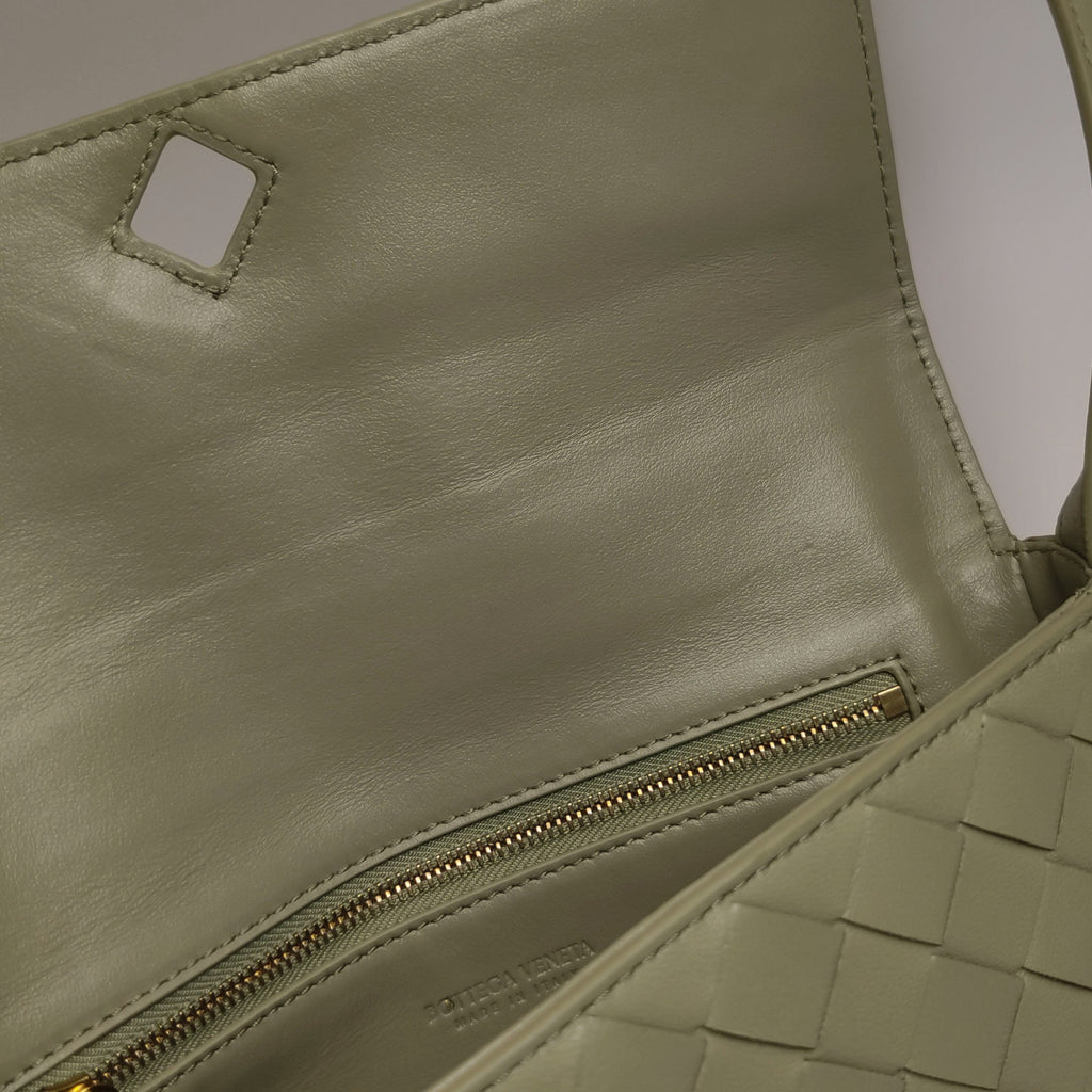 Bottega Veneta Andiamo Crossbody Travertine