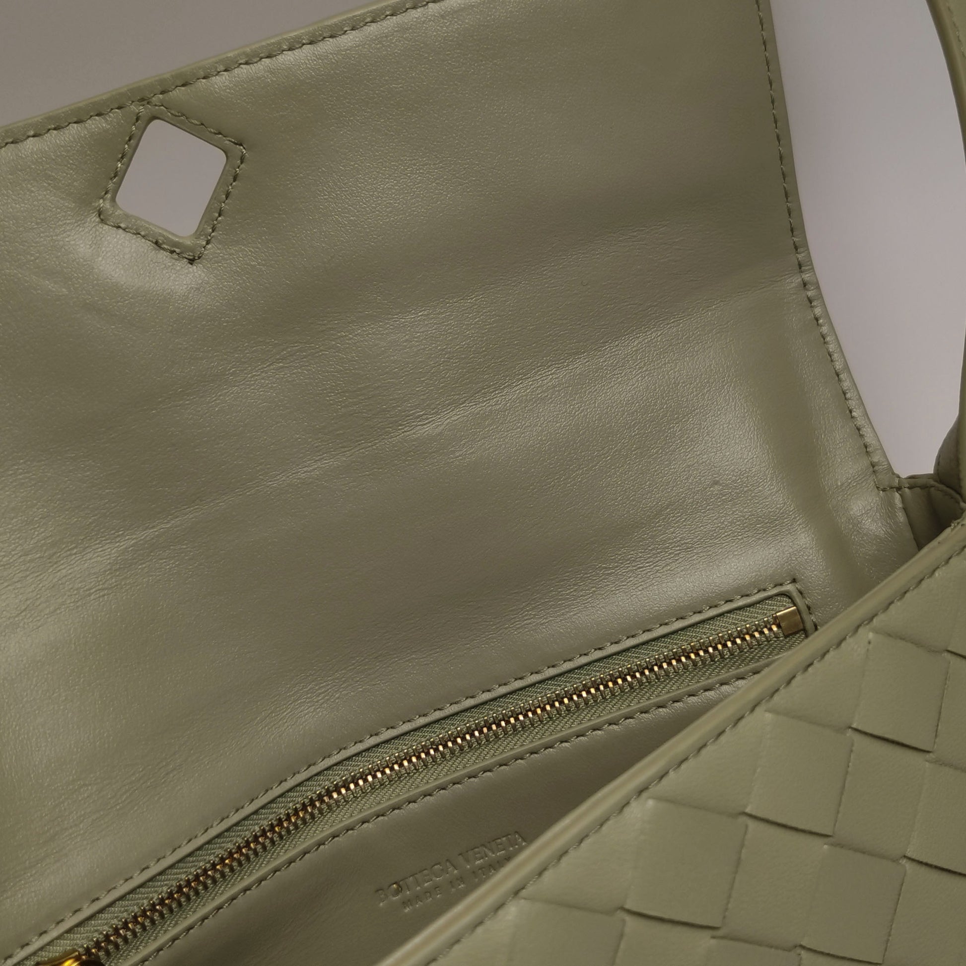Bottega Veneta Andiamo Crossbody Travertine