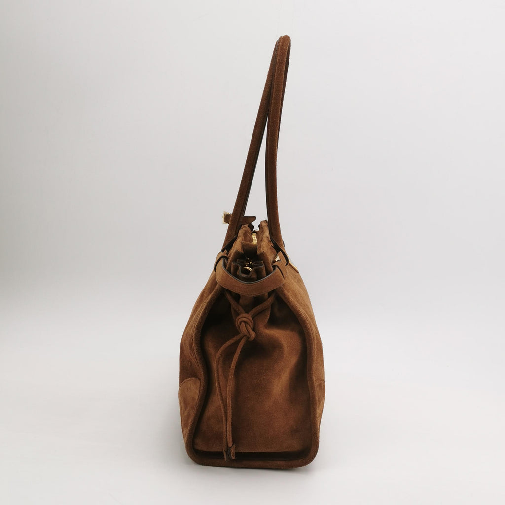Prada Bonnie Large Suede Brown