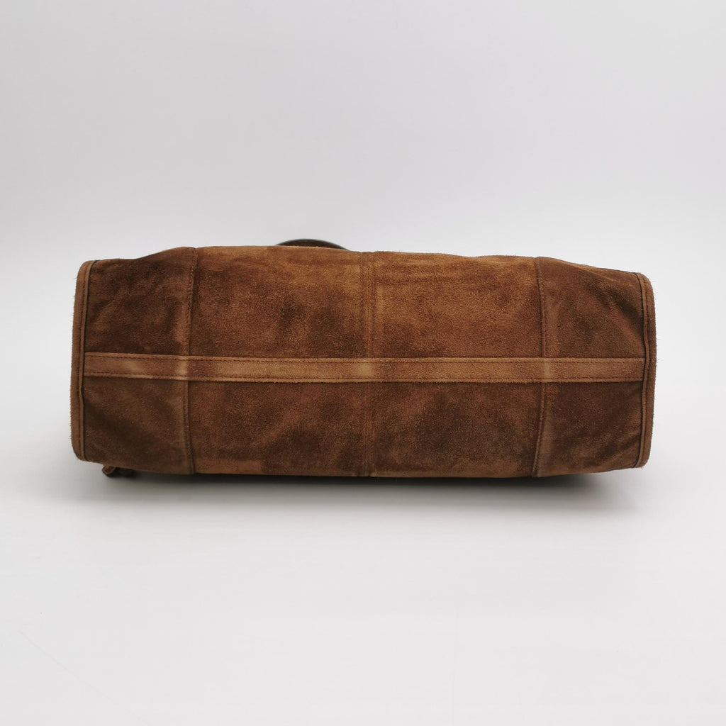 Prada Bonnie Large Suede Brown