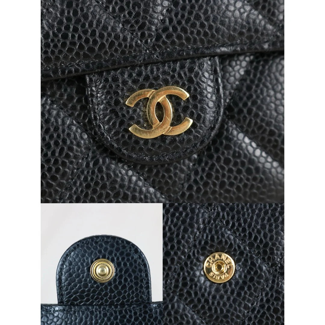 Chanel Long Flap Wallet Caviar