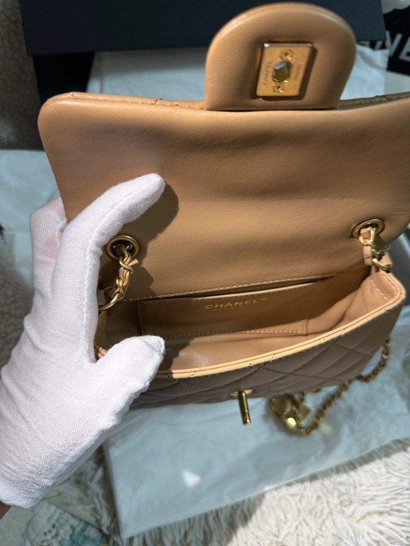 Chanel Mini Rectangle Flap Heart Charms