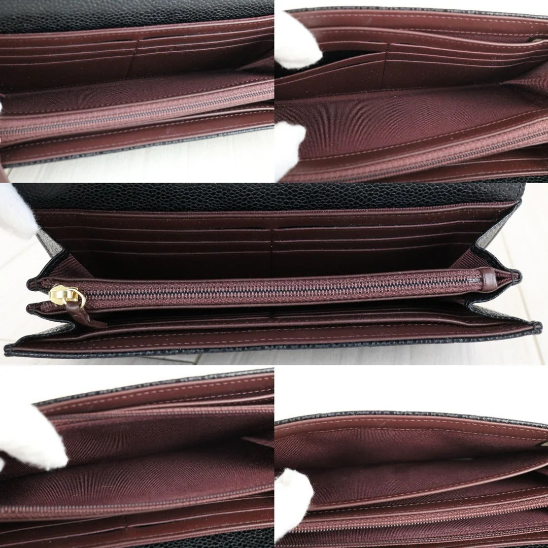 Chanel Long Flap Wallet Caviar