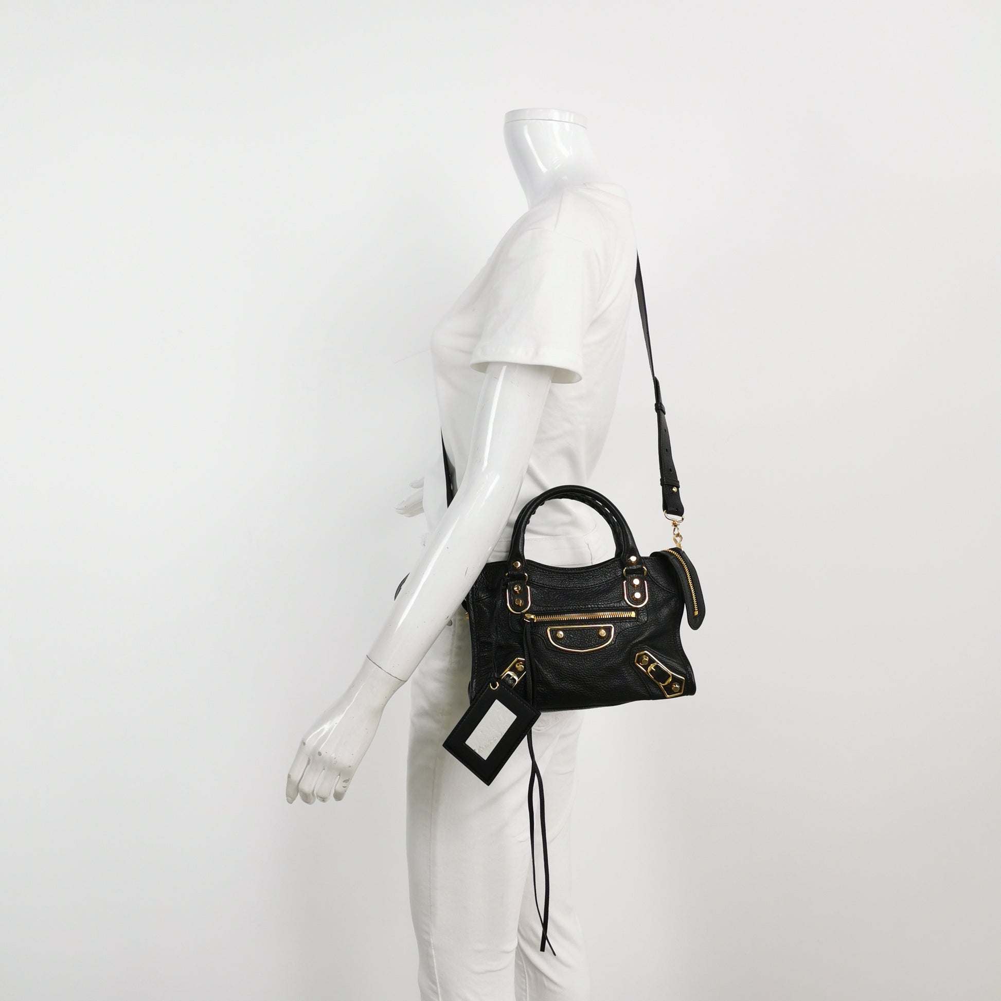 Balenciaga Mini City Metallic Edge Black
