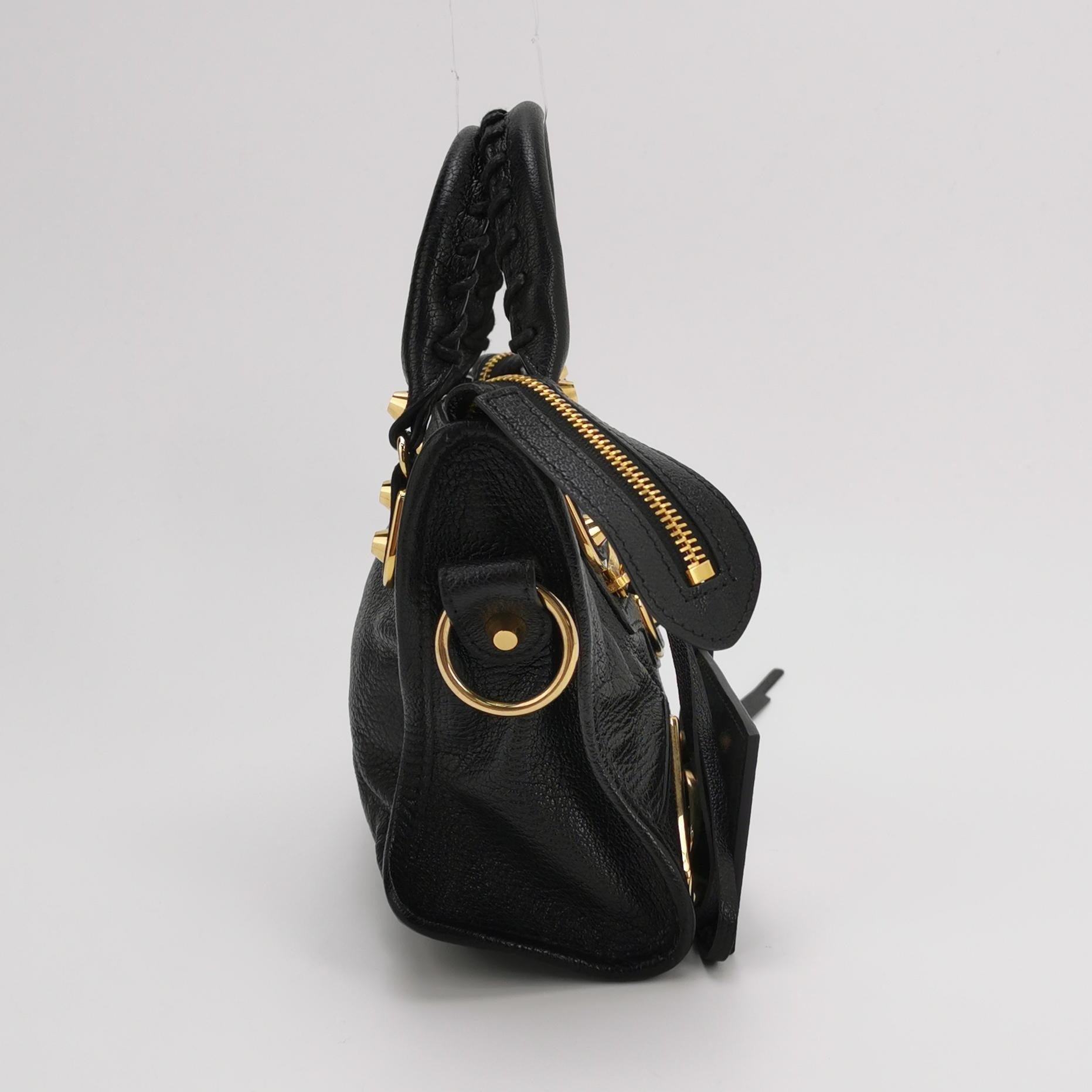 Balenciaga Mini City Metallic Edge Black