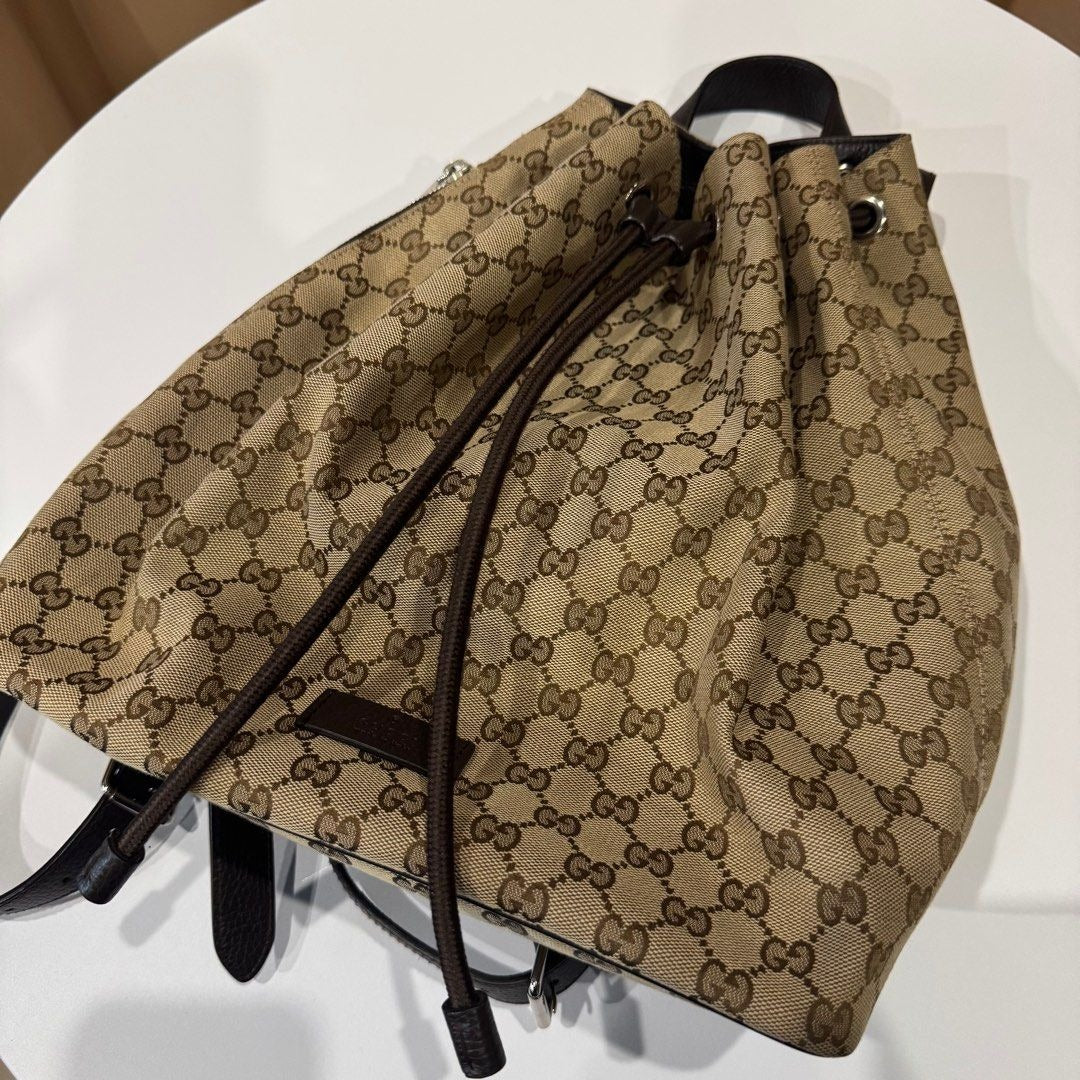 Gucci Dollar Calfskin O Drawstring Backpack