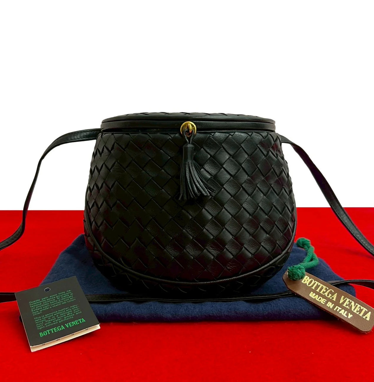 Bottega Veneta Intrecciato Tassel Crossbody