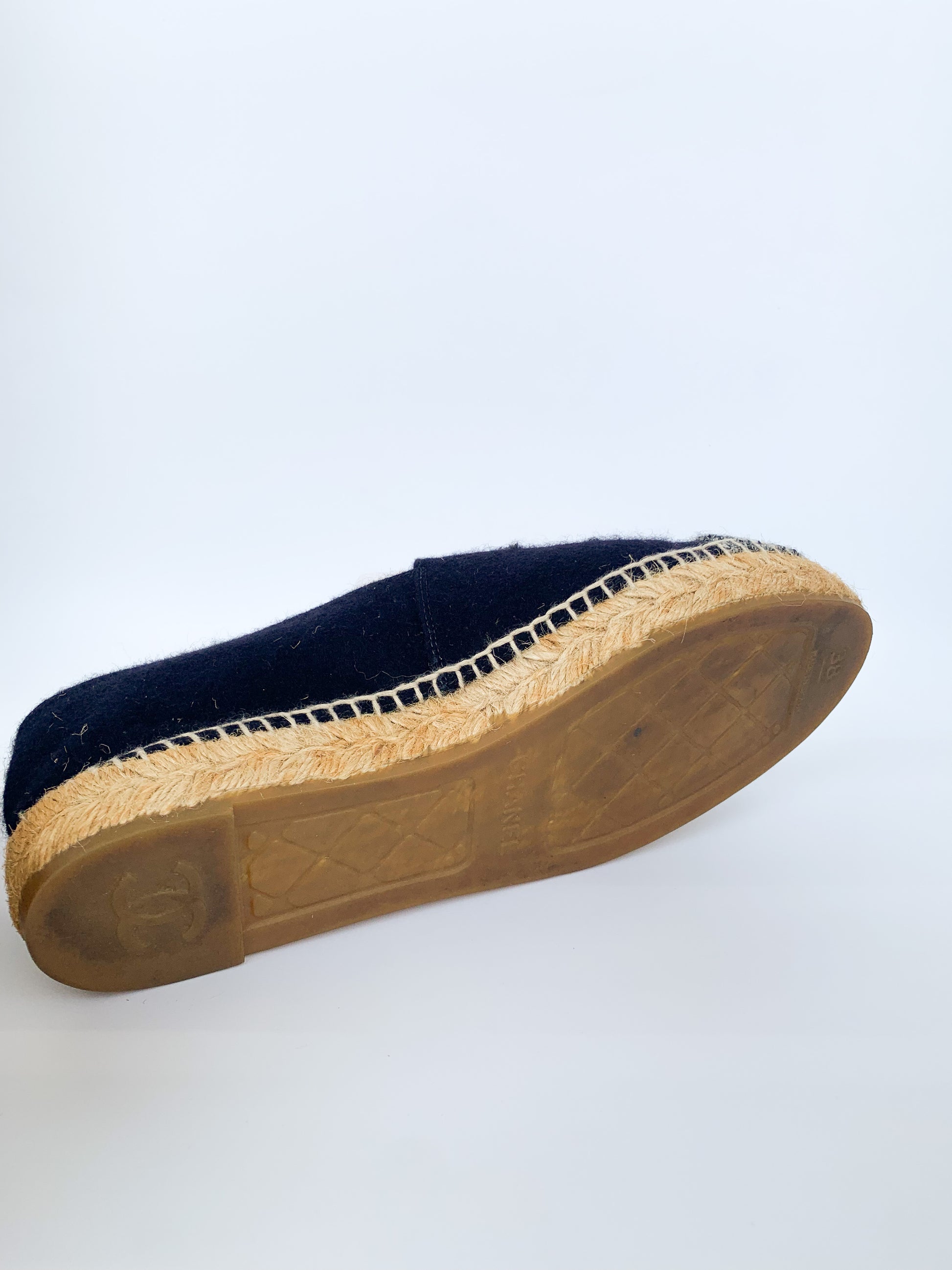 Chanel Espadrilles Tweed Felt 38