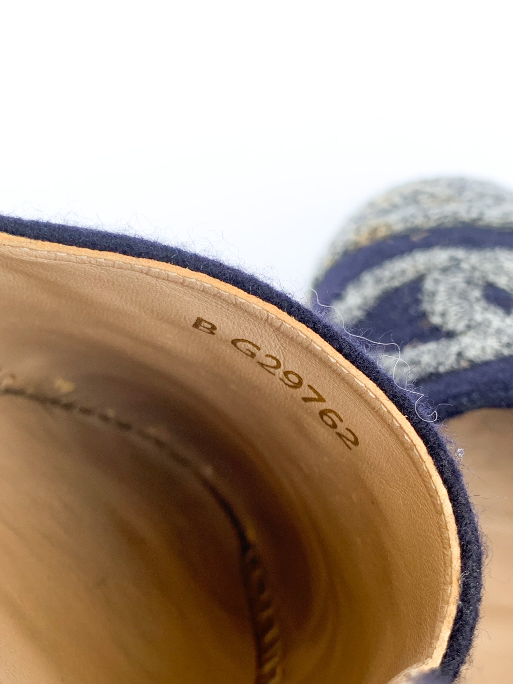 Chanel Espadrilles Tweed Felt 38