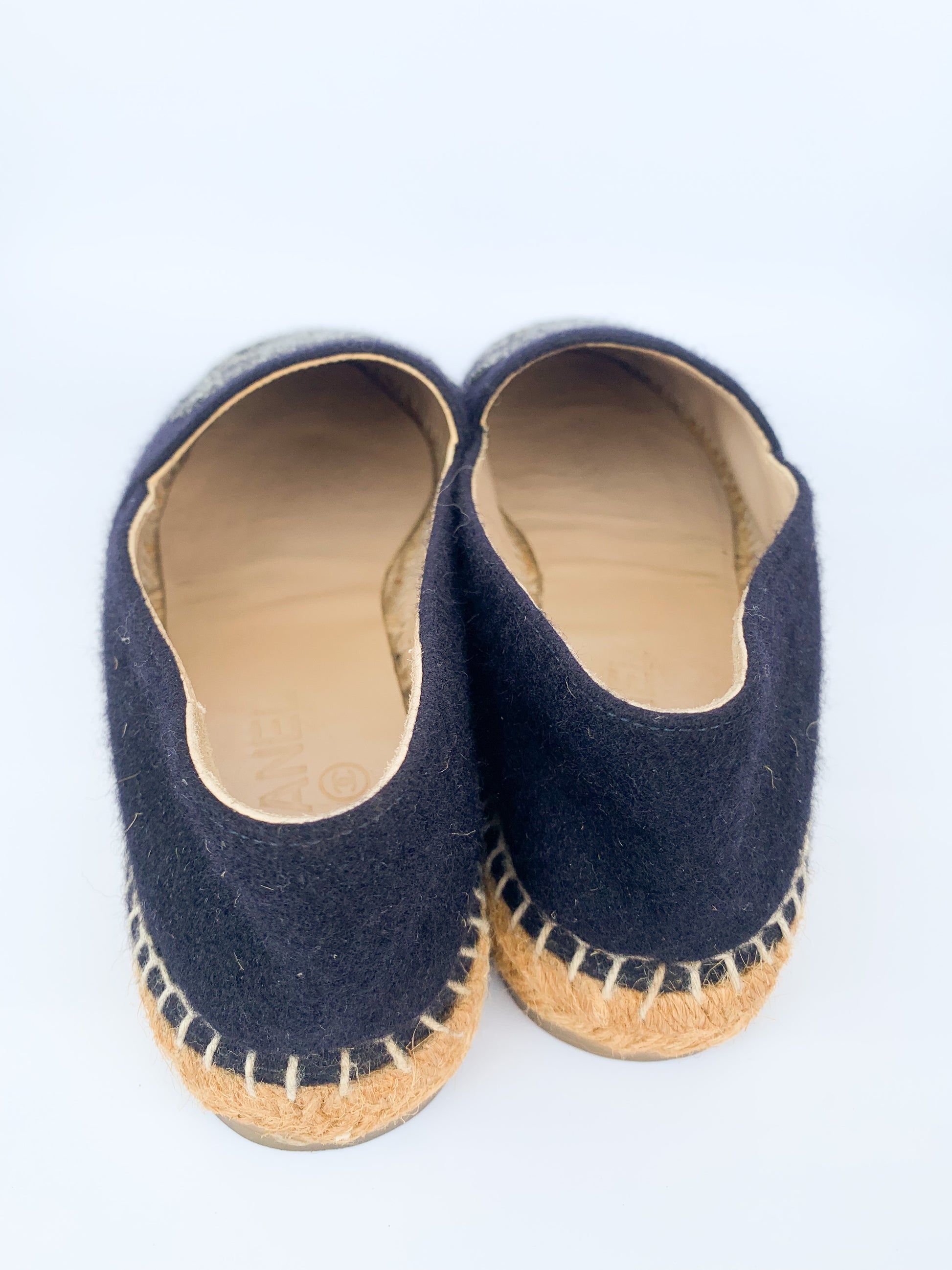 Chanel Espadrilles Tweed Felt 38