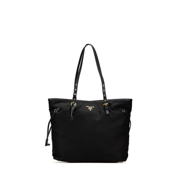 Prada Nylon and Saffiano Trim Tote