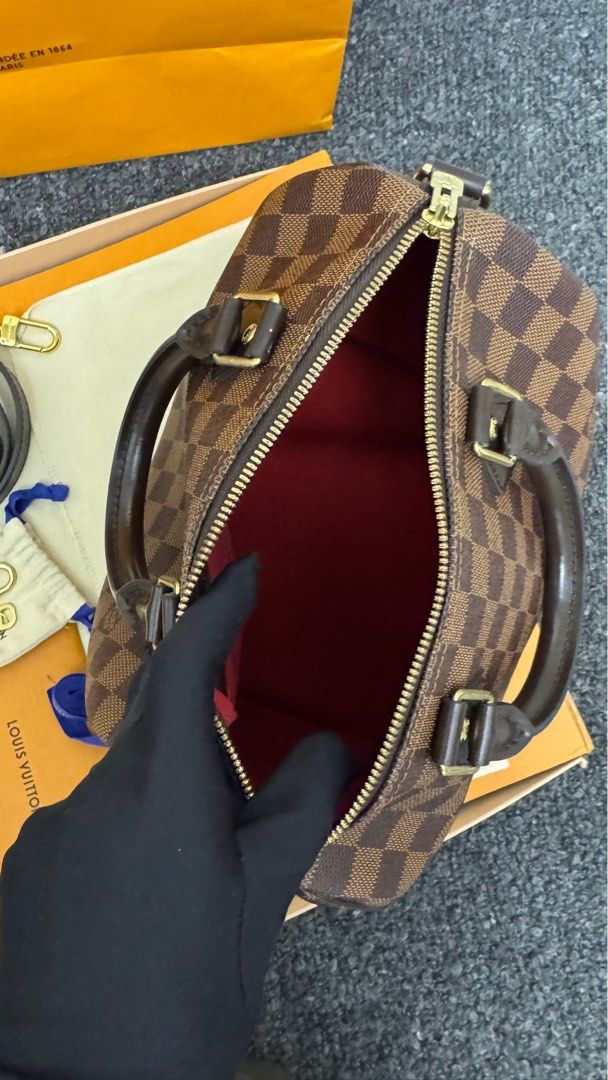 Louis Vuitton Speedy 25 Bandouliere Damier Ebene