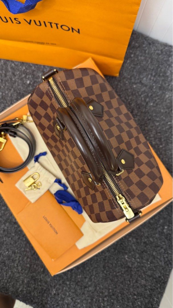 Louis Vuitton Speedy 25 Bandouliere Damier Ebene
