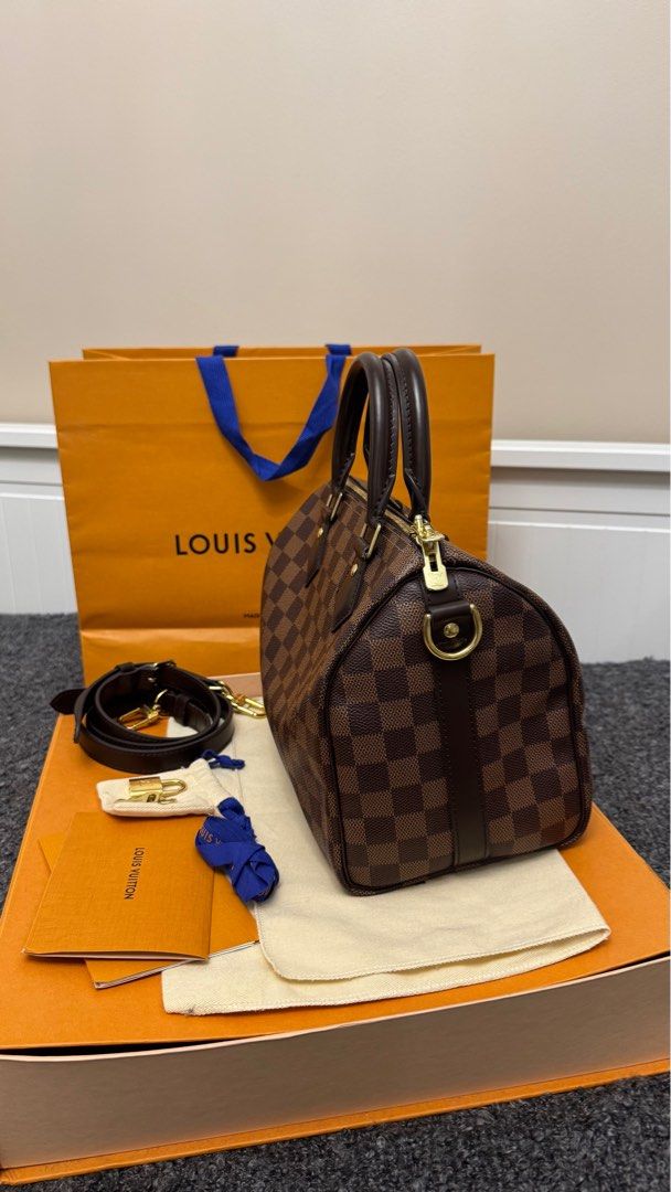 Louis Vuitton Speedy 25 Bandouliere Damier Ebene