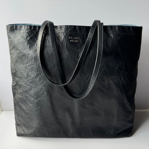 Prada Antique Leather Reversible Tote