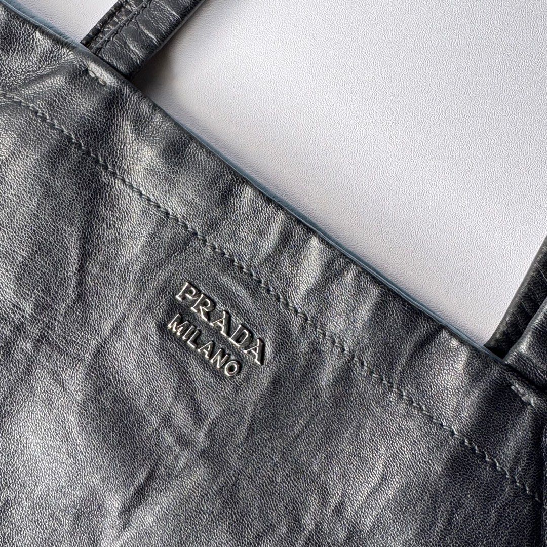 Prada Antique Leather Reversible Tote