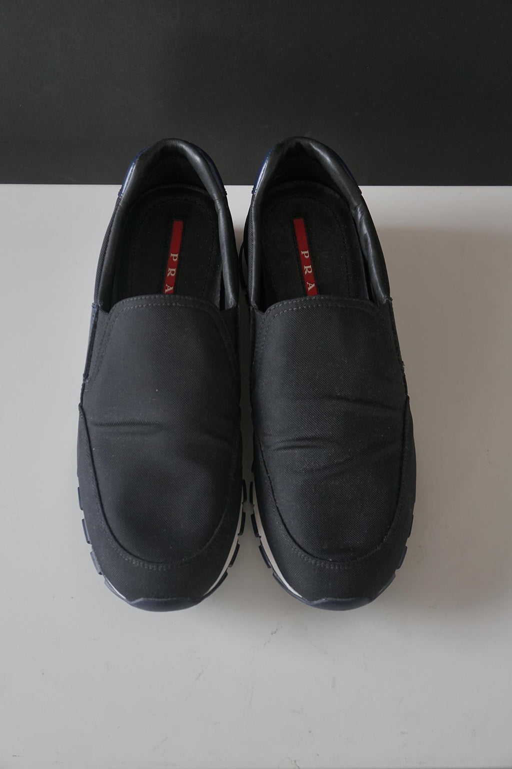 Prada Sport Nylon Leather Slip Ons 7
