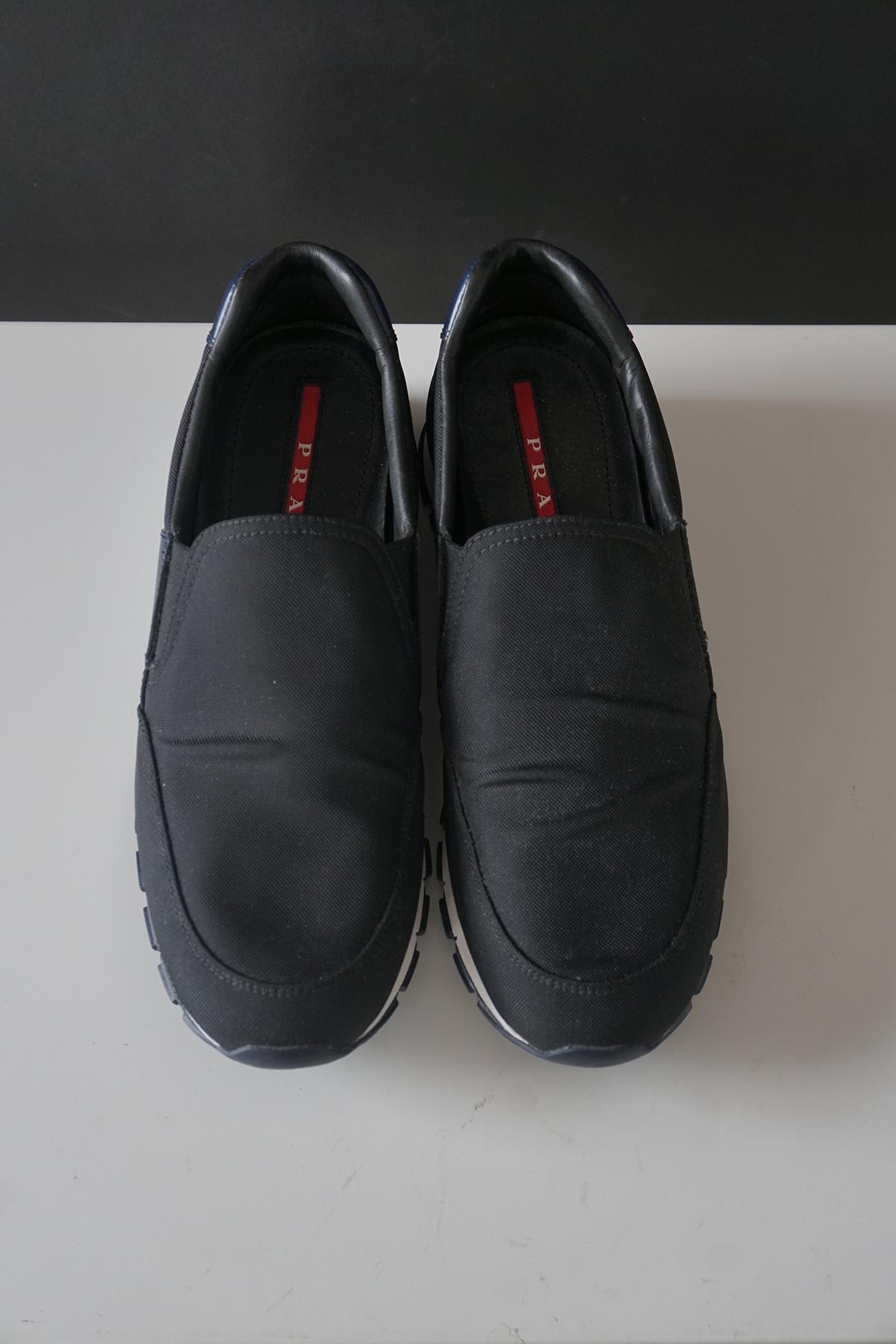 Prada Sport Nylon Leather Slip Ons 7