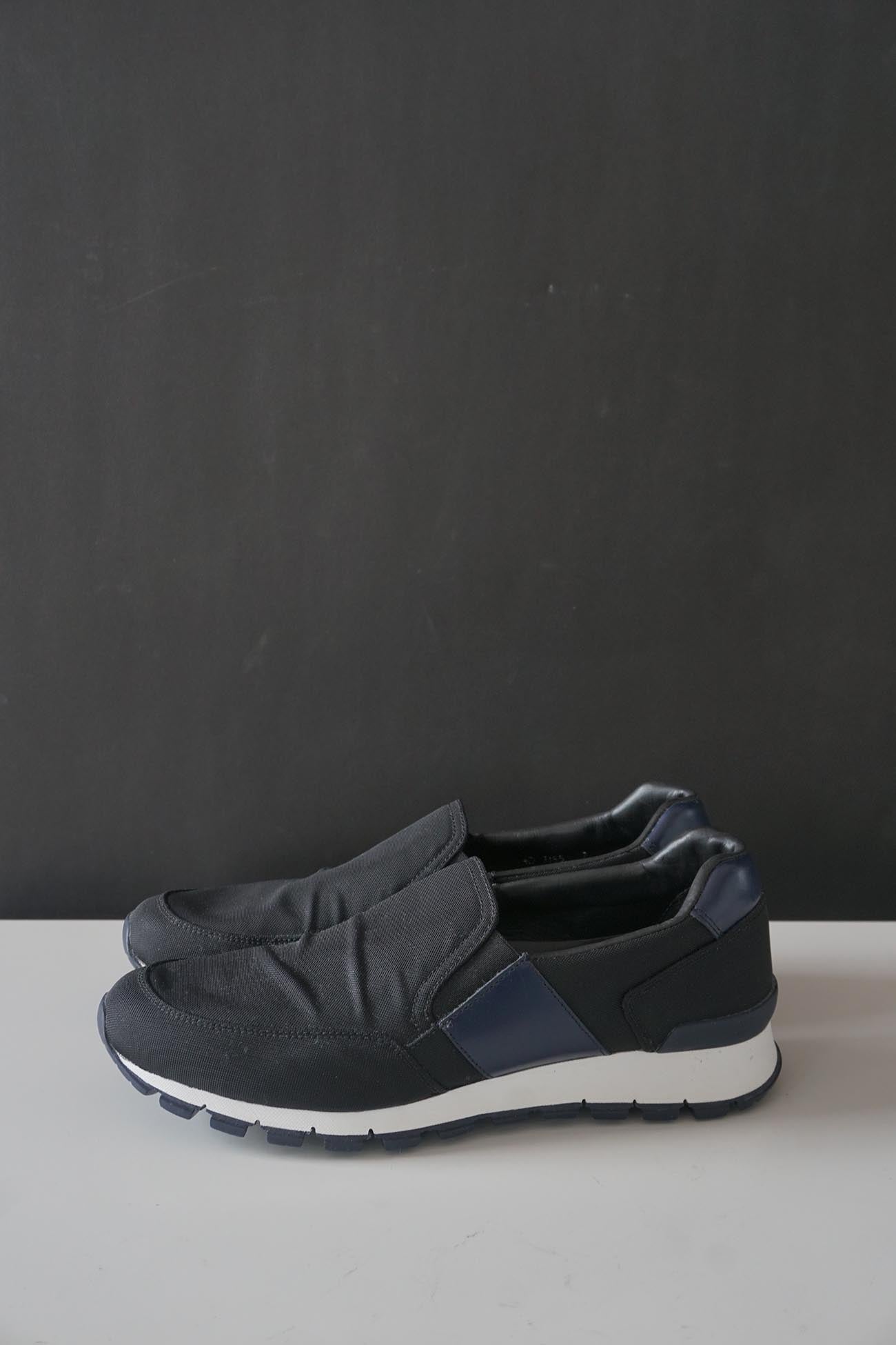 Prada Sport Nylon Leather Slip Ons 7