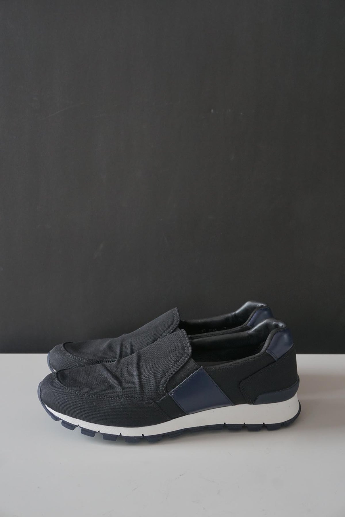 Prada Sport Nylon Leather Slip Ons 7