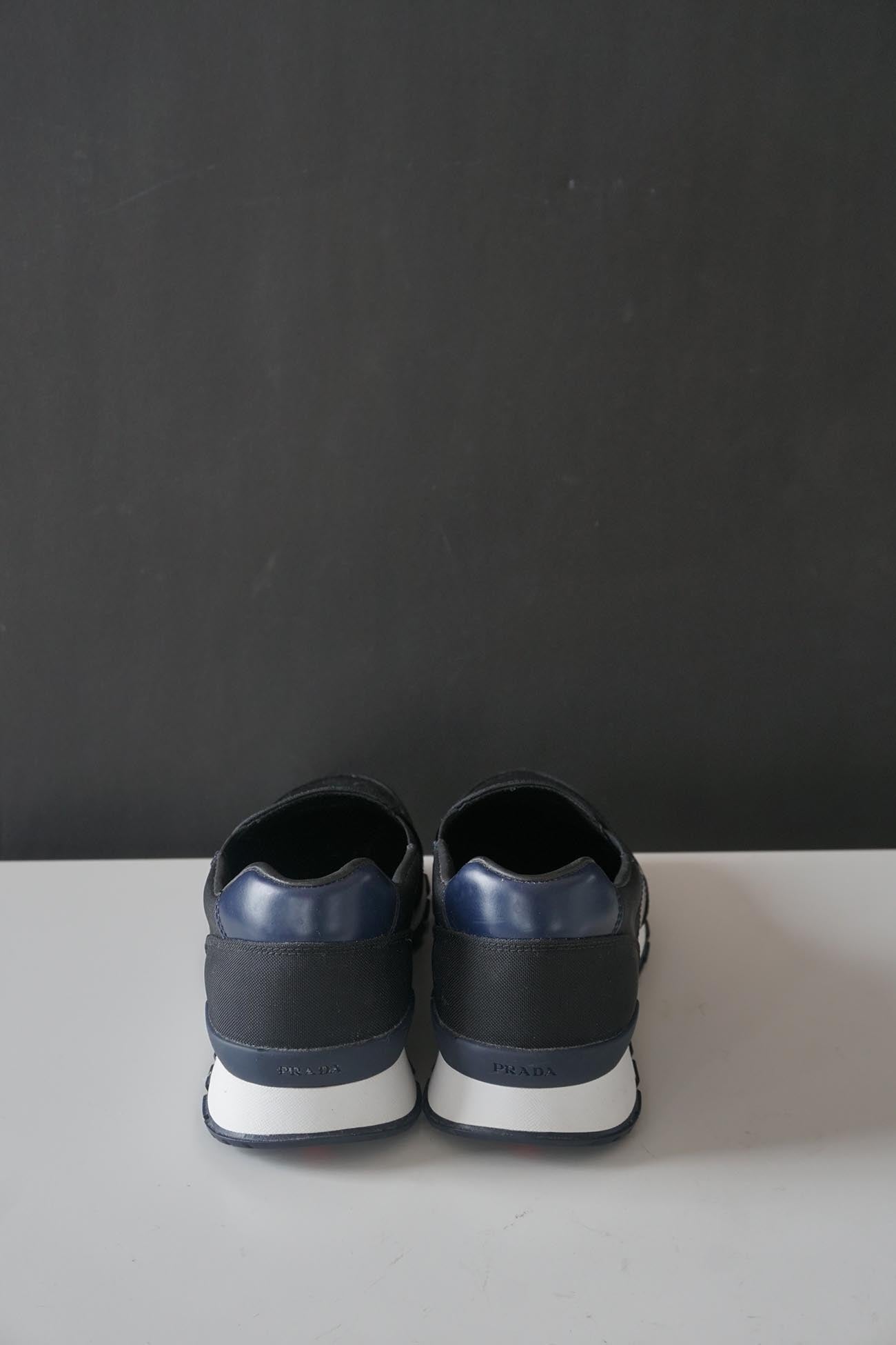 Prada Sport Nylon Leather Slip Ons 7