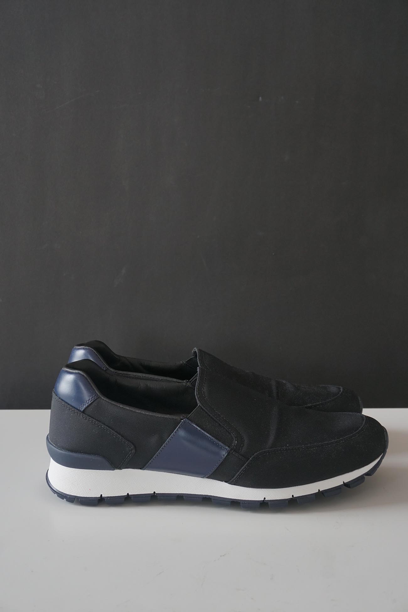 Prada Sport Nylon Leather Slip Ons 7