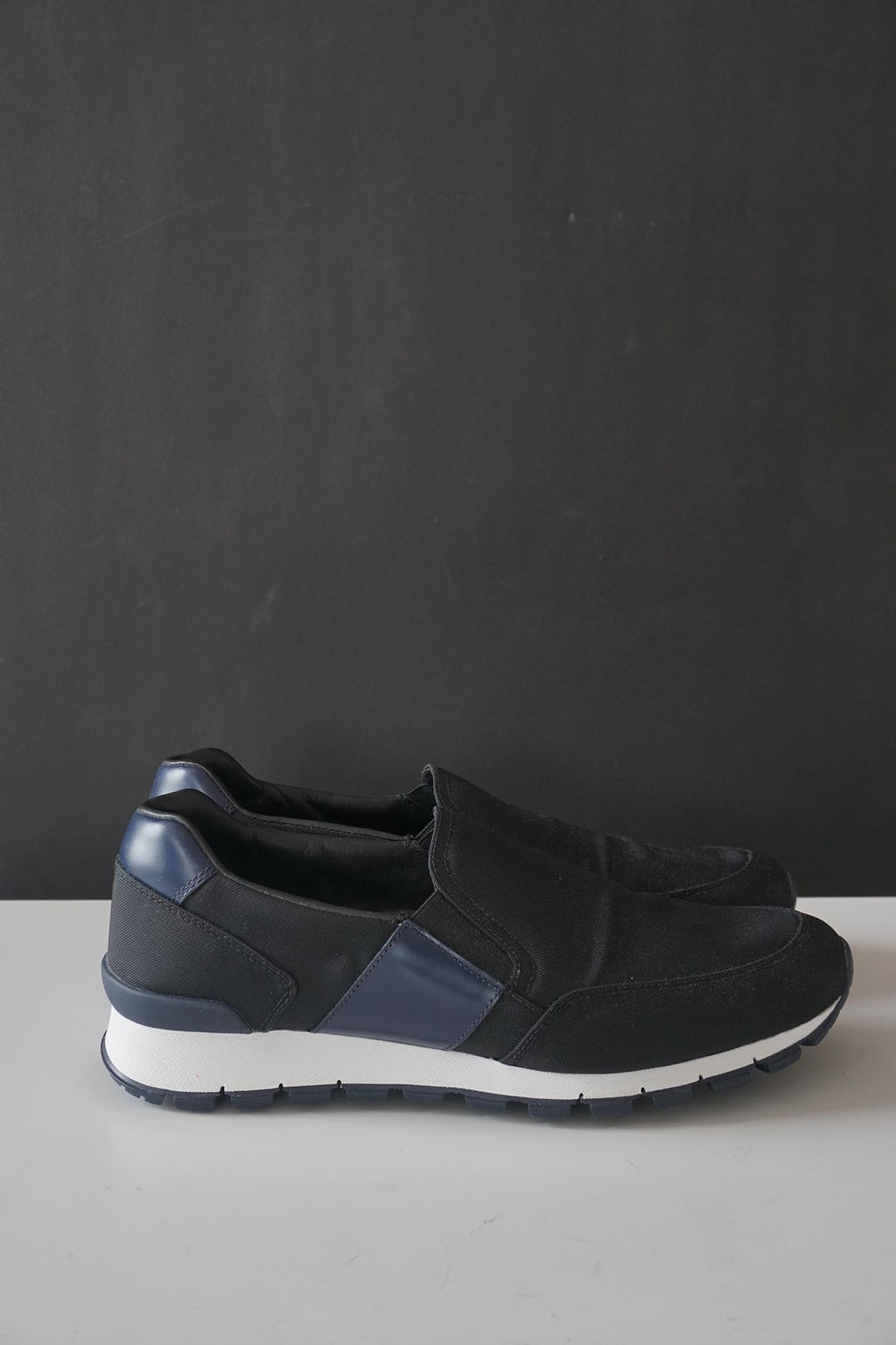 Prada Sport Nylon Leather Slip Ons 7
