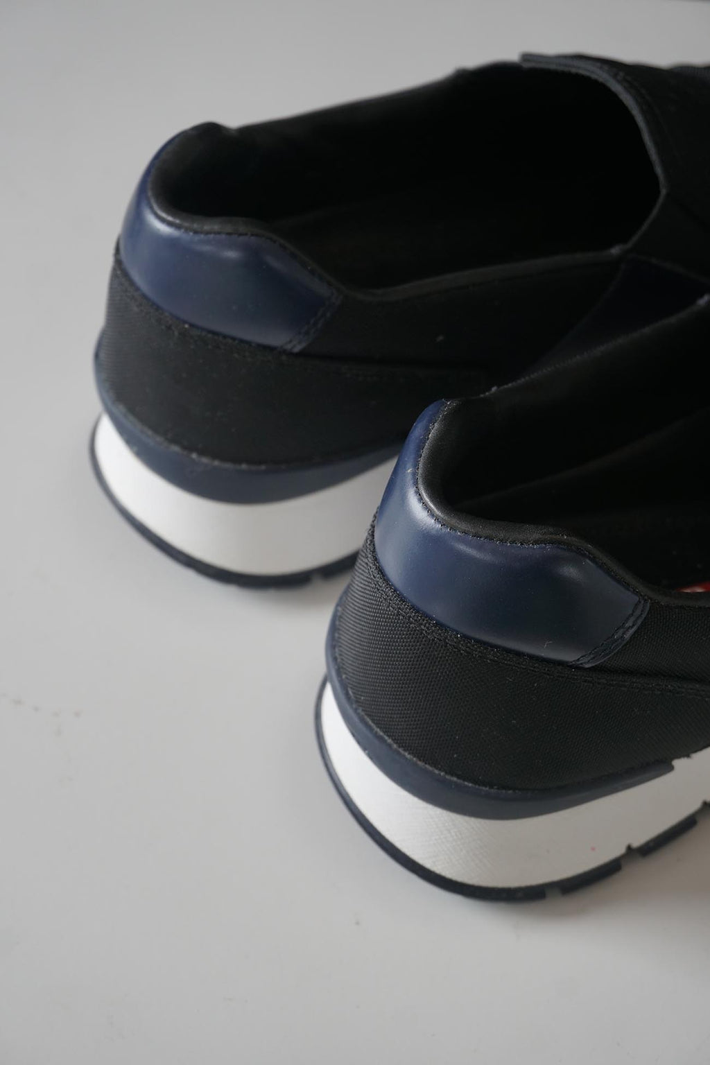 Prada Sport Nylon Leather Slip Ons 7