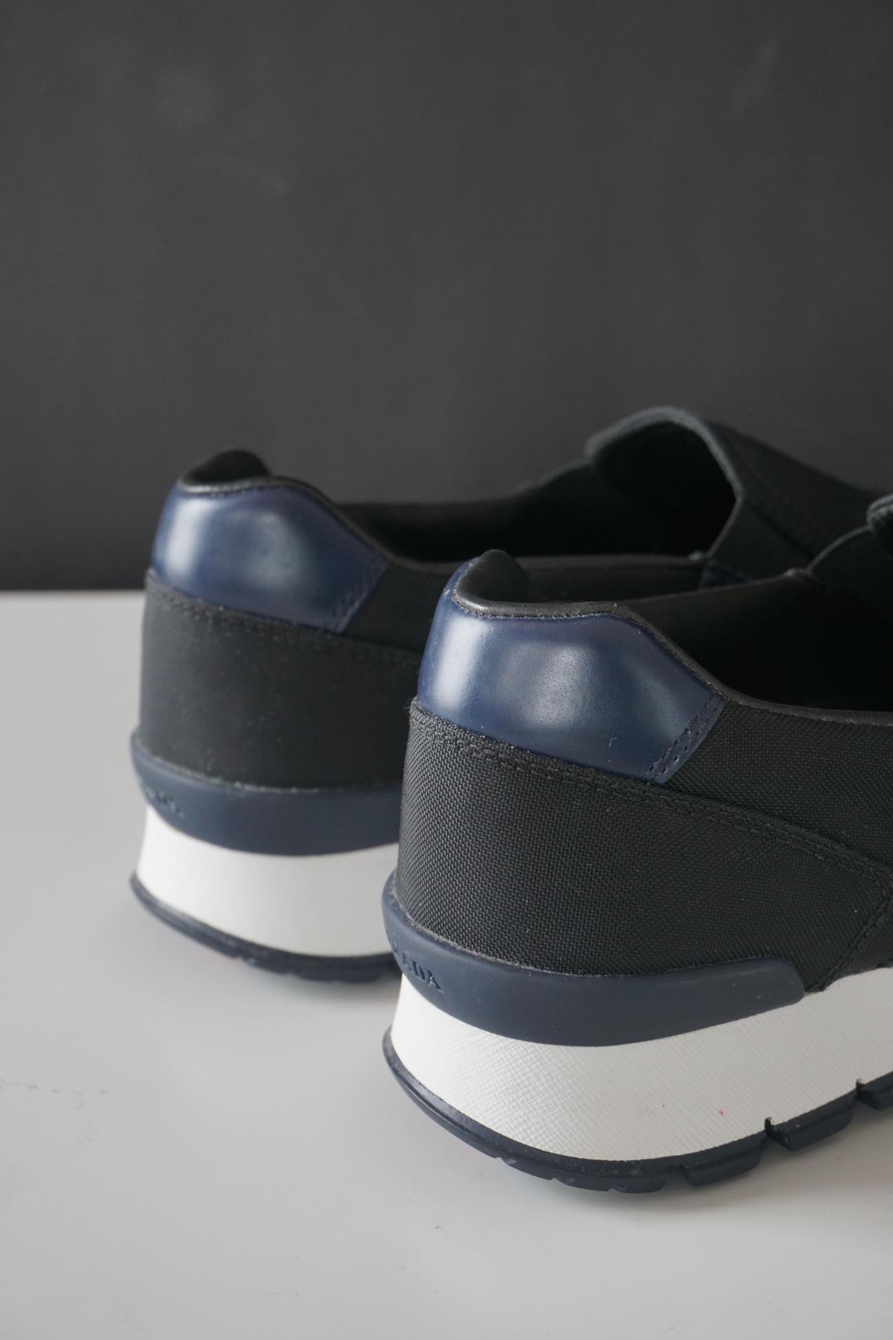 Prada Sport Nylon Leather Slip Ons 7