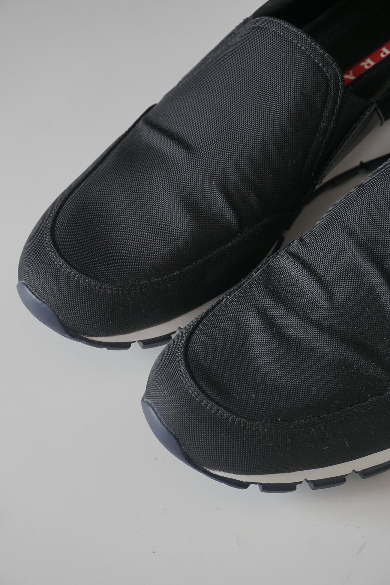 Prada Sport Nylon Leather Slip Ons 7