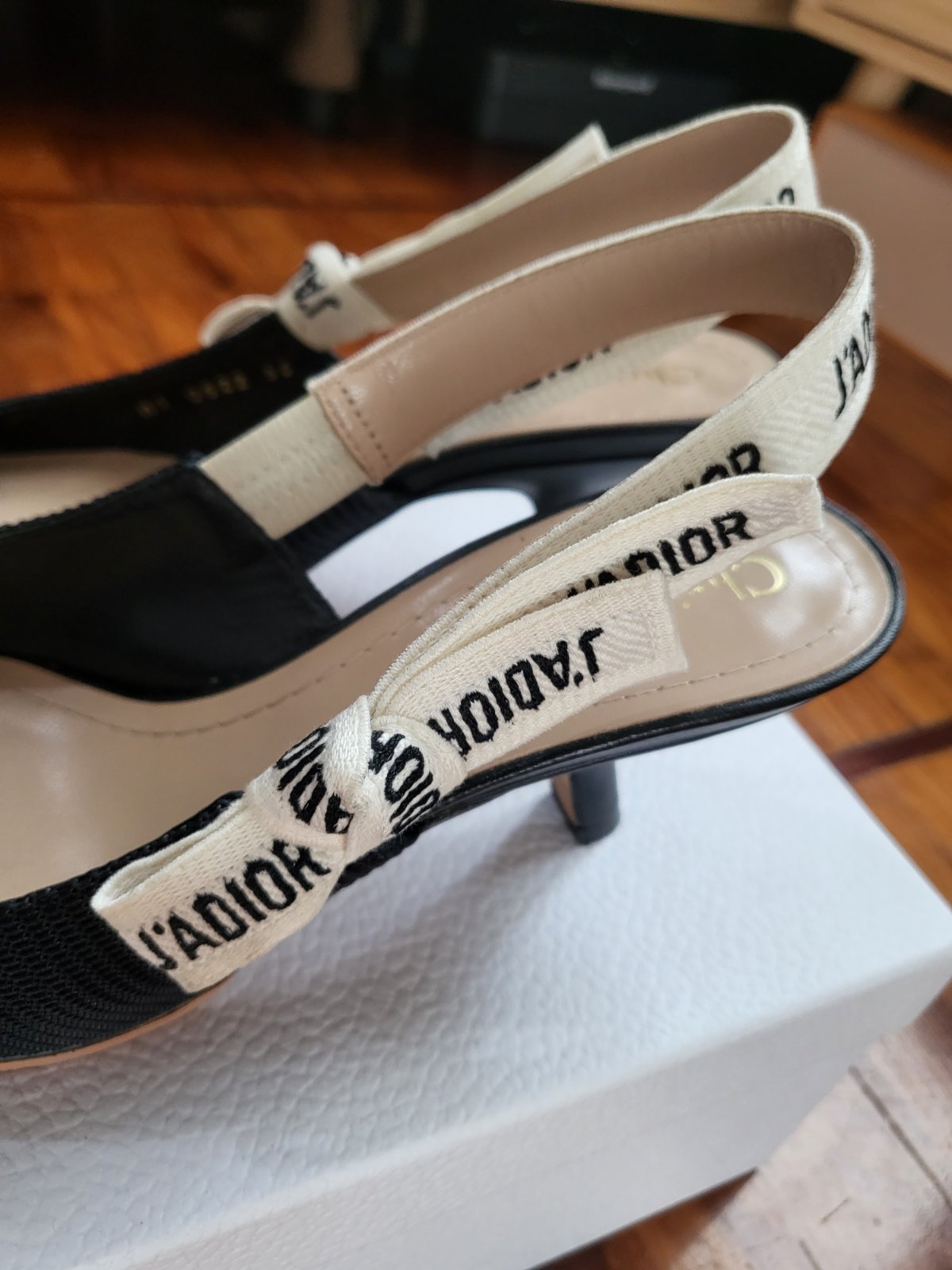 Dior J'adior Canvas Slingback Heels 36