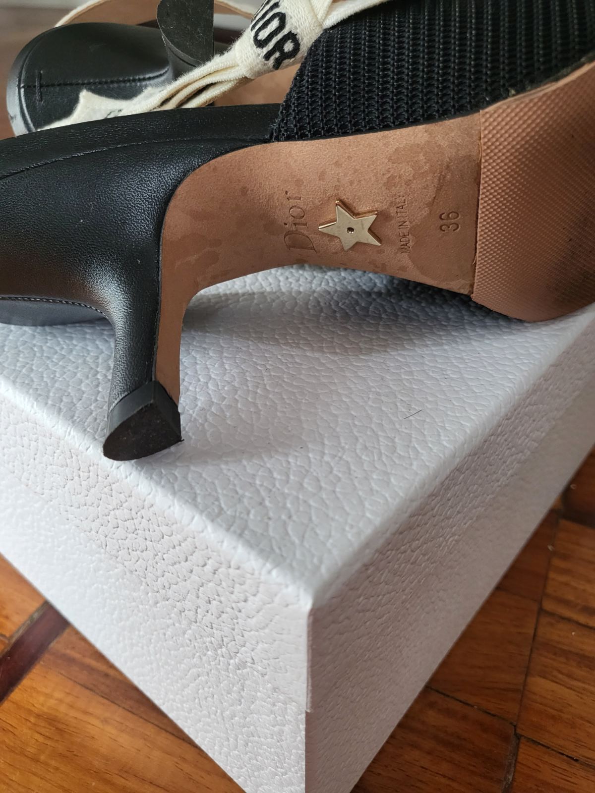 Dior J'adior Canvas Slingback Heels 36