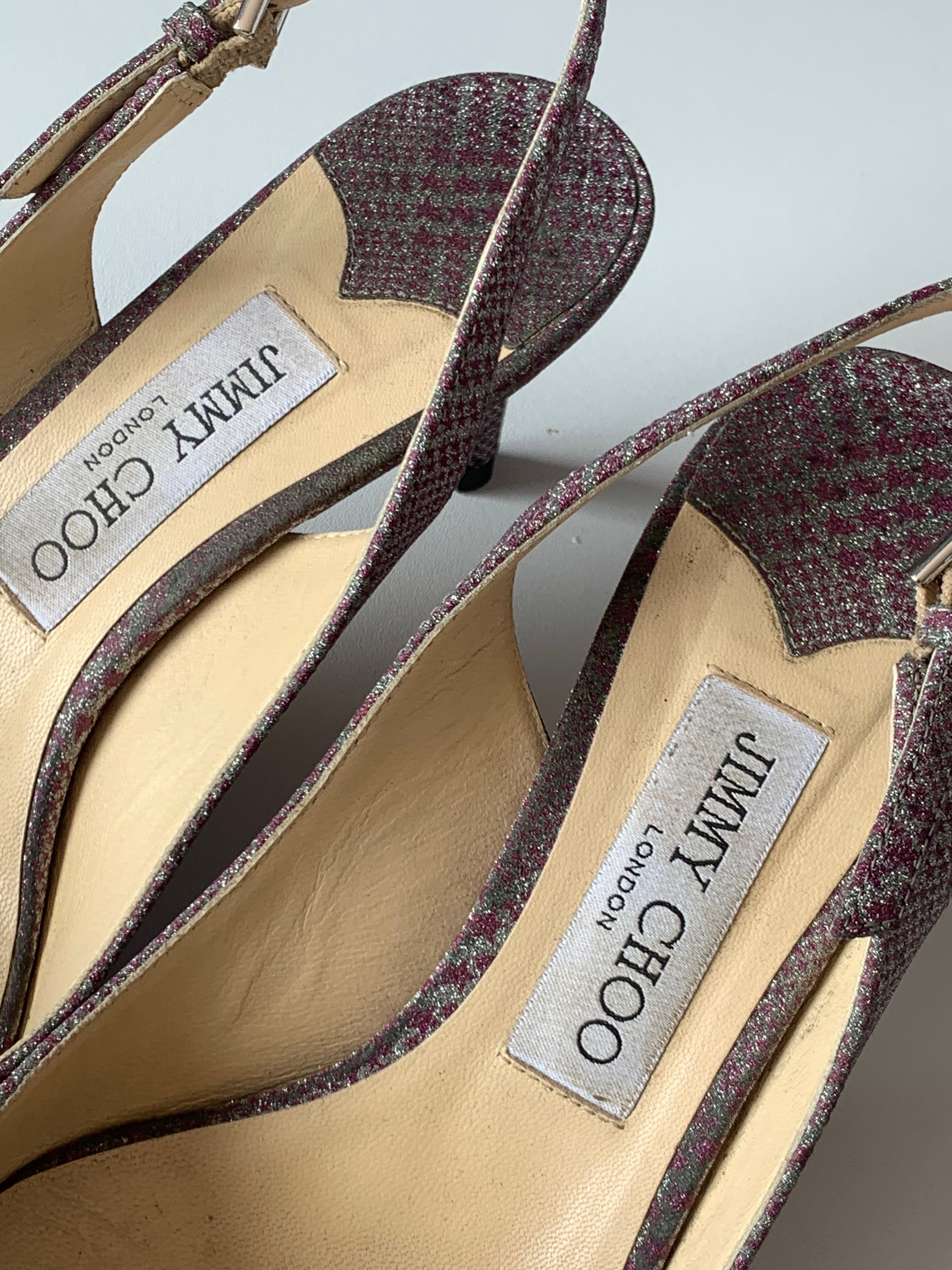 Jimmy Choo Erin Glen Plaid Slingback 37