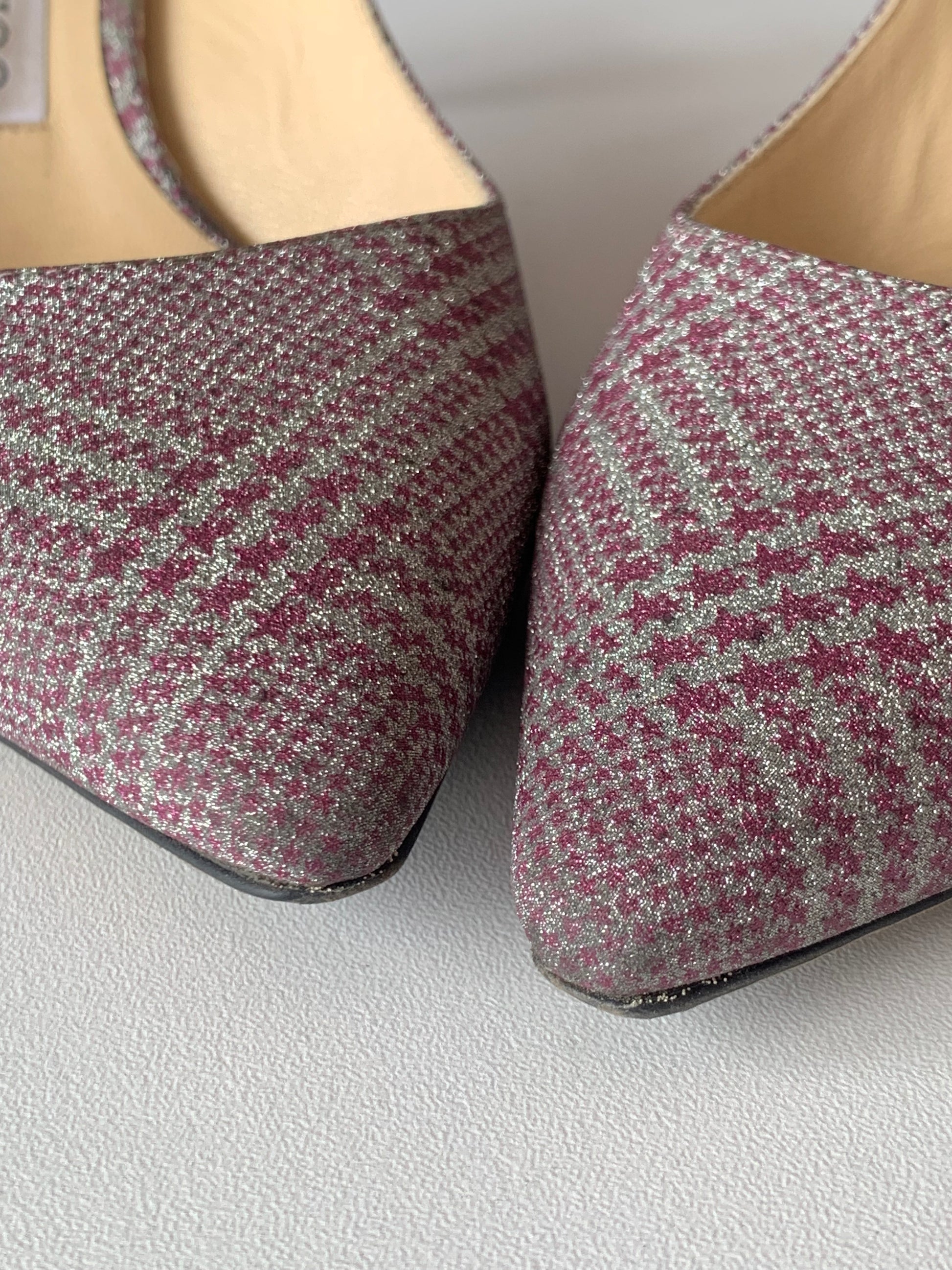 Jimmy Choo Erin Glen Plaid Slingback 37