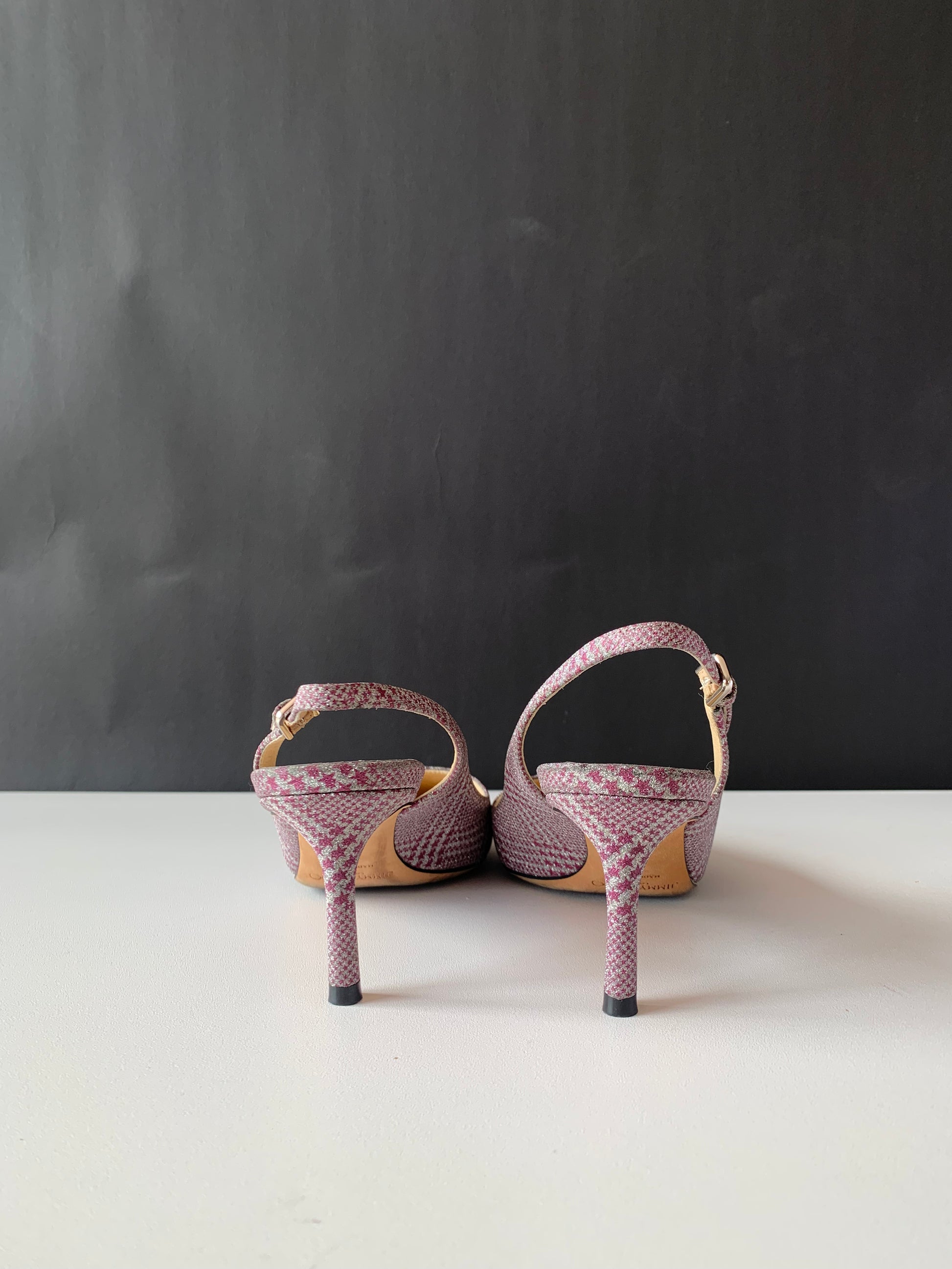 Jimmy Choo Erin Glen Plaid Slingback 37