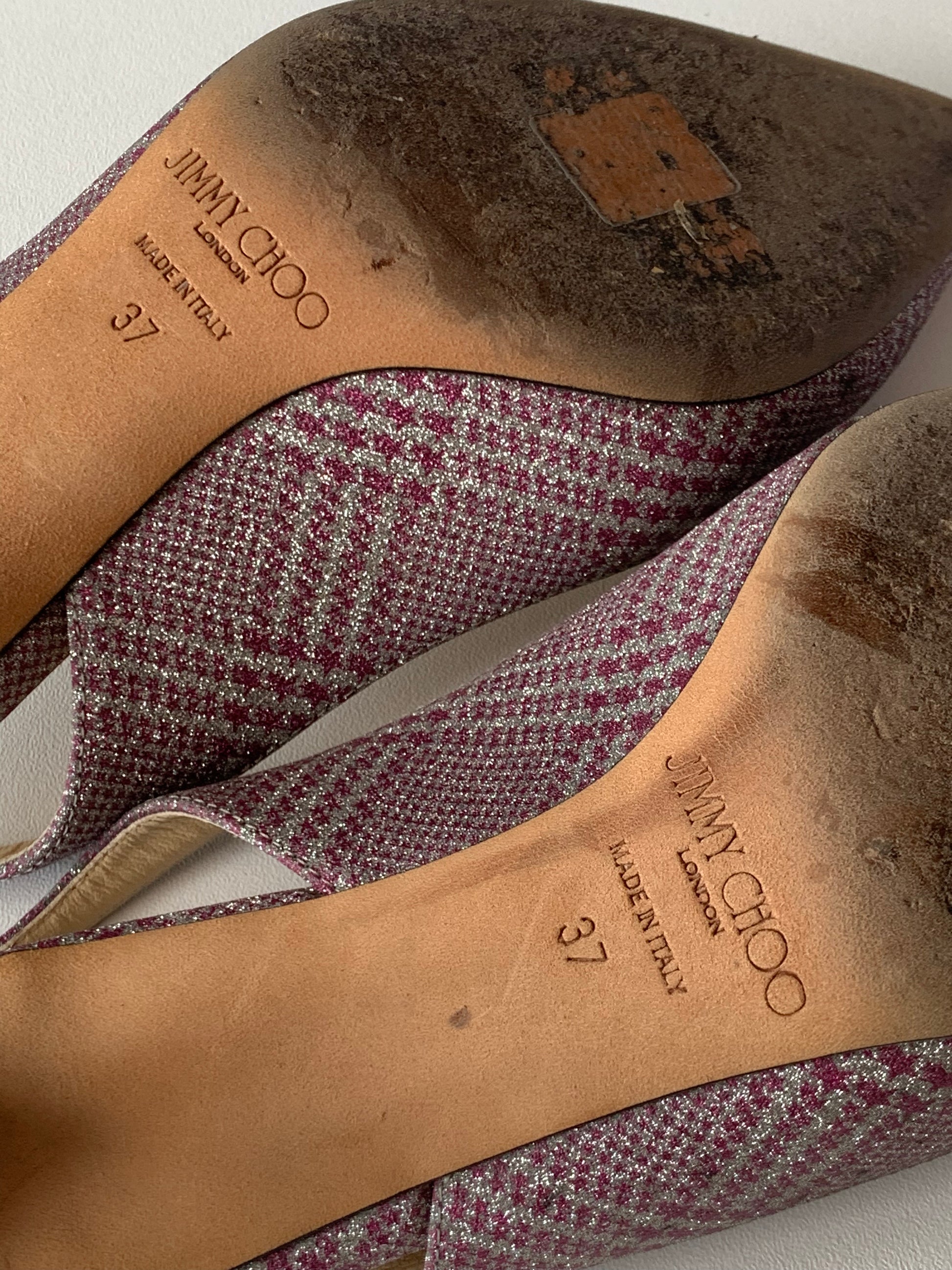 Jimmy Choo Erin Glen Plaid Slingback 37