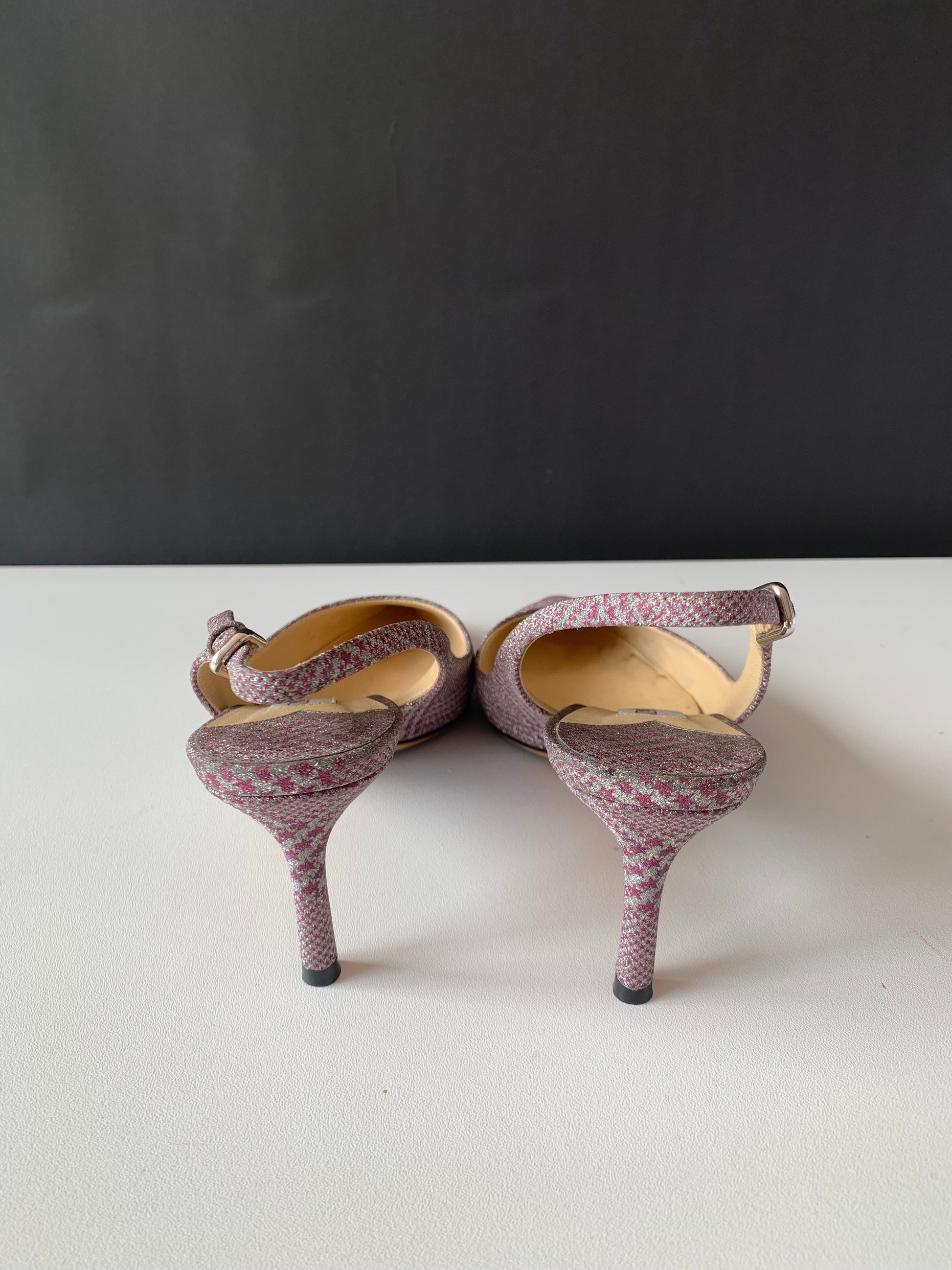 Jimmy Choo Erin Glen Plaid Slingback 37