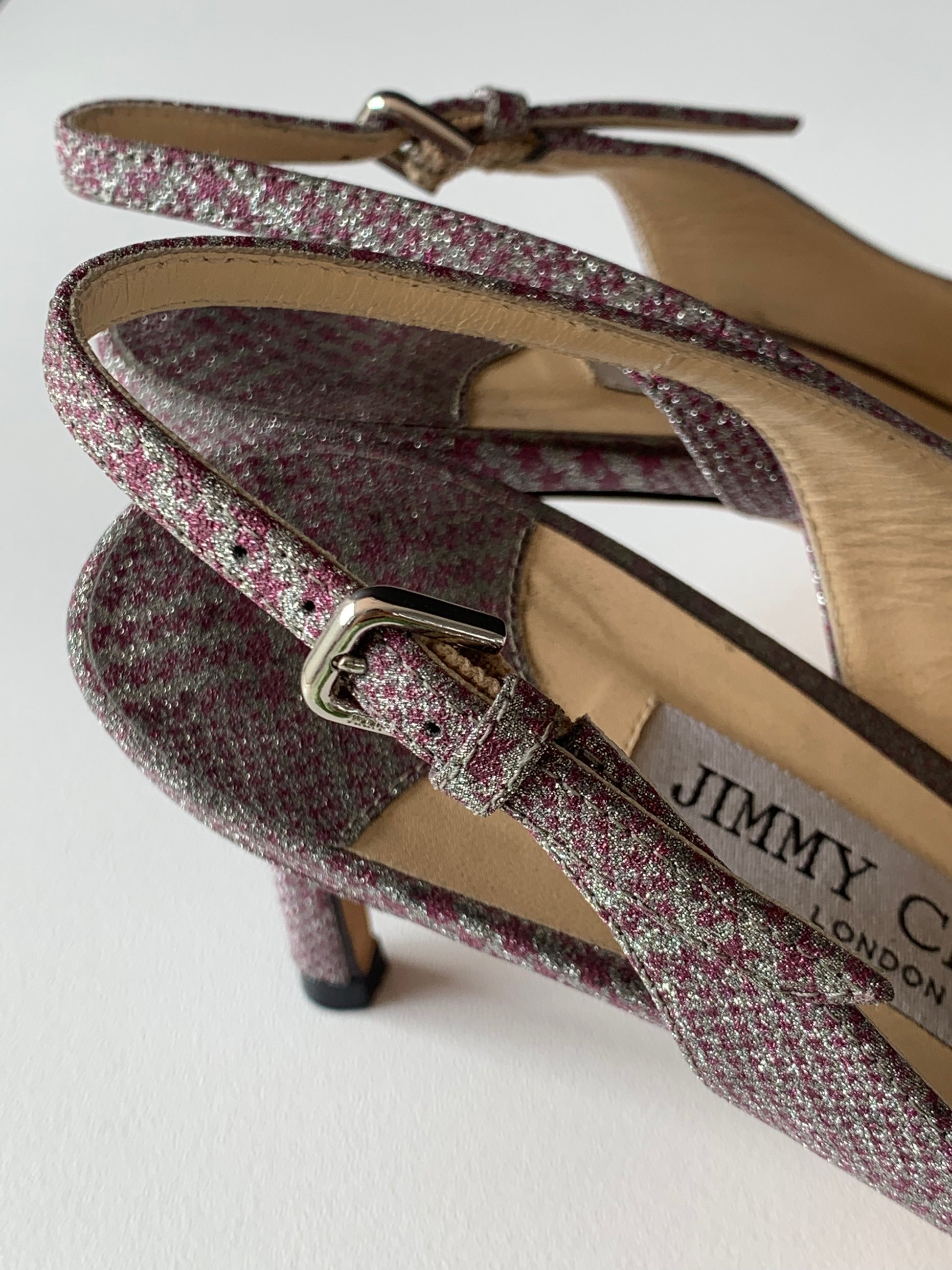 Jimmy Choo Erin Glen Plaid Slingback 37